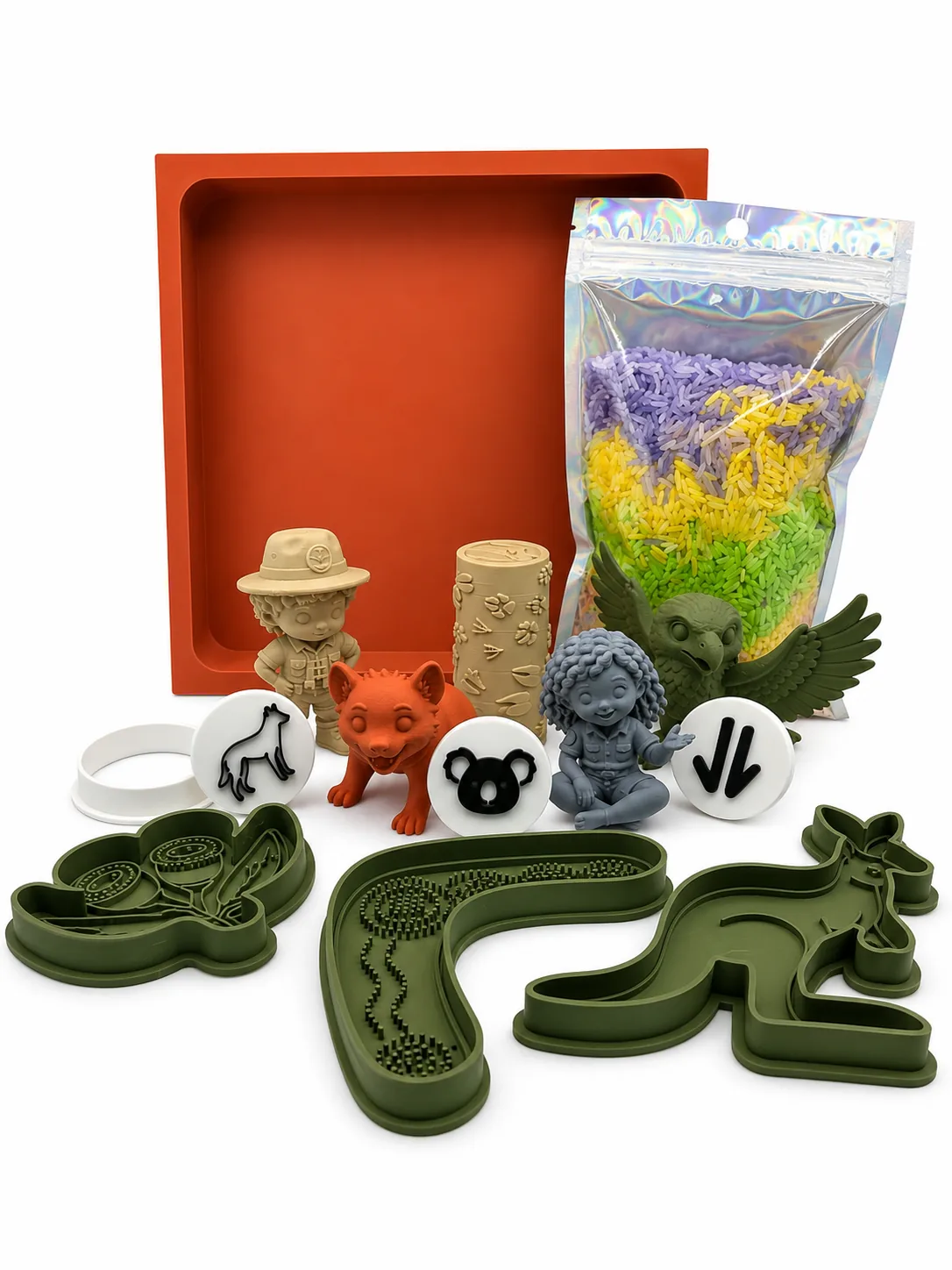 Aussie Bush sensory tray set